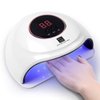 WEVILI UV LED Nail Lamp 72W, Faster Gel Polish Nail Dryer,Professional Gel UV Light for Nails with 3 Timers & Auto Sensor, Gel Polish Light Nail Curing Lamp with LCD Screen for Salon and Home