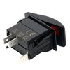 Amarine Made 12v 20 Amp Waterproof LED On/Off Boat Marine SPST 3P Rocker Switch with Light (Red)