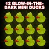 ArtCreativity Mini Glow in the Dark Duck Toys, Set of 12, Glow Rubber Ducks for Carnival Duck Pond Game Supplies, Great for Glow in the Dark Decorations and Carnival Party Favors, 1.5 Inches Tall