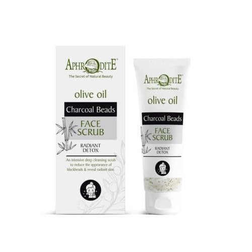 Aphrodite Olive Oil Charcoal Beads Face Scrub, Radiant Detox, 1 Pack