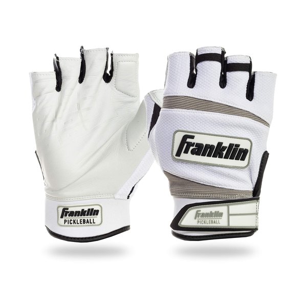 Franklin Sports Pickleball Gloves - Men's + Women's Adult Size Pickleball Gloves - Right Hand Glove for Pickleball + Racquetball - Pickleball Gear + Accessories - Righty - White - Adult Medium