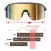 QoolTimes Polarized Wrap Around shield cycling Sunglasses Men Women Golfing ski Triathlon Volleyball Running Baseball