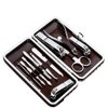 Tseoa Manicure, Pedicure Kit, Nail Clippers, Professional Grooming Kit, Nail Tools with Luxurious Travel Case, Set of 12 … (nail clippers 12pcs)