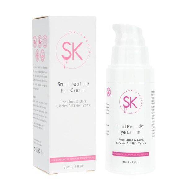Skin Kaviar Snail Peptide with Niacinamide Eye Cream, Anti-Wrinkle, Dark Circle Removing, Brightening Night Cream 30ml / 1 FL Oz