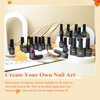 eodci Gel Polish Nail Set 20 Colors with 3Pcs Glossy & Matte Top Coat and Base Coat, Orange Brown Burgundy Green Sparkle Glitters Colorful Gel Polish Set For Mother's Day