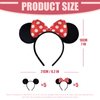 10 Pack Mouse Ears Great for Mickey Theme Birthday Party Decorations Party Favors Supplies and Mouse Themed (Red and Black)