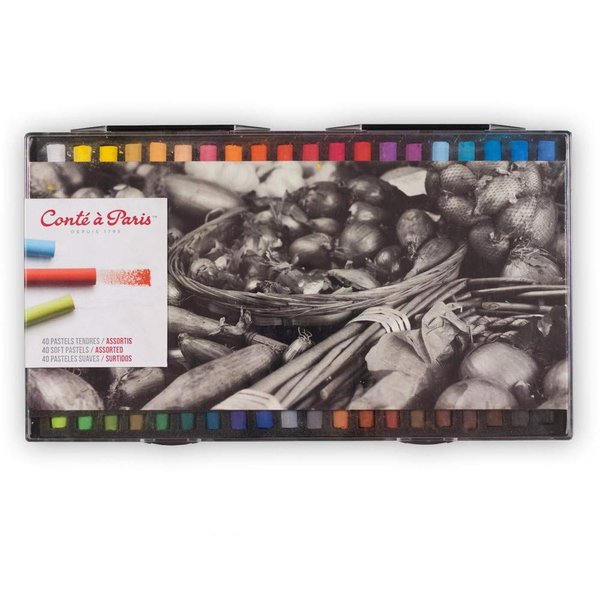 Conté à Paris Soft Pastels with 40 Assorted Colors