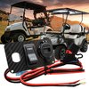 Carbon Fiber Golf Cart Volt Meter Key Switch Plate Dual 3.1A USB Charger Compatible with EZGO TXT PDS Electric 36V 48V