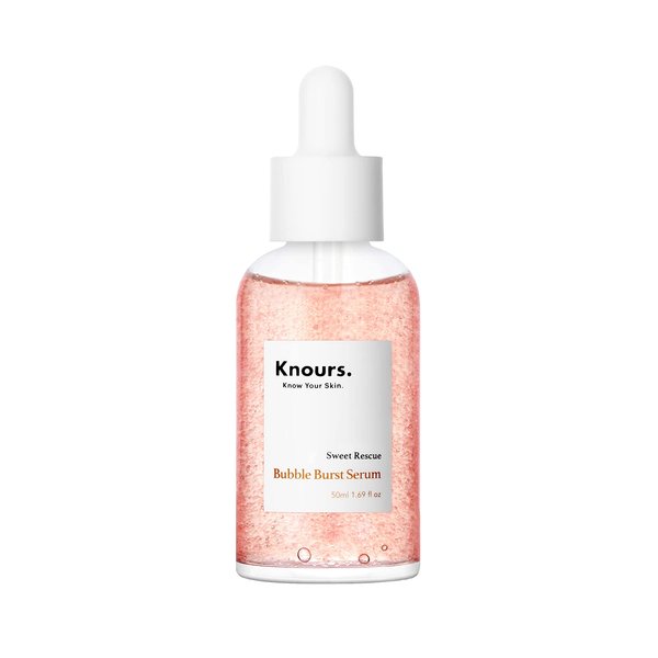 Knours. Balancing 5xHA+Gromwell Root oil Bubble Burst Serum w/ 59% Rose Water Niacinamide, Retinal Hydrating Healthy Serum for Improved Tone & Texture EWG Verified Clean Beauty 50ml/1.69fl. oz.