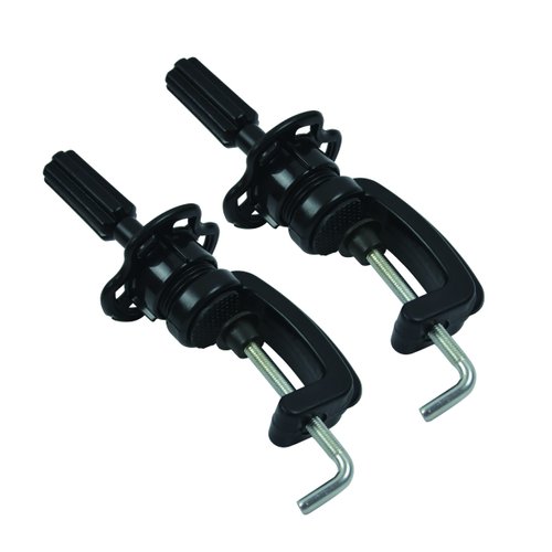 YANTAISIYU 2 Pieces Wig Head Stands Cosmetology Wig Head Holder Mannequin Head Stand Wig Clamp Manikin Stand Training Head Stand (Black)