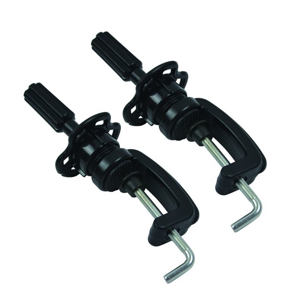 YANTAISIYU 2 Pieces Wig Head Stands Cosmetology Wig Head Holder Mannequin Head Stand Wig Clamp Manikin Stand Training Head Stand (Black)