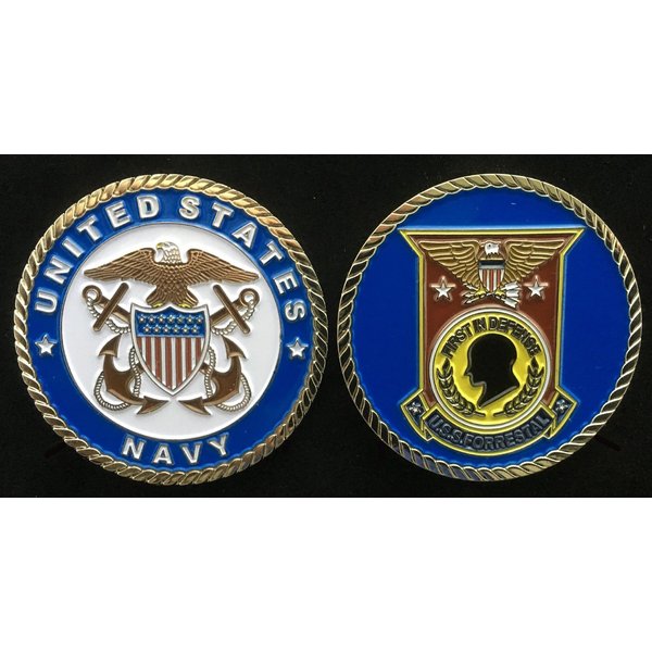 USS Forrestal CV-59 (Officer) Challenge Coin