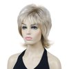 Lydell 16" Long Soft Shaggy Layered Wig Classic Cap Full Natural Synthetic Wigs (15BT613 Blonde Mix)