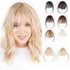 Clip in Bangs Hair Clip S-noilite Human Hair Bangs Hair Pieces for Women Air Bangs Fake Bangs #4 Medium Brown Bang 3g Faux Bangs Clip Human Hair（Air Bangs#4 Medium Brown）