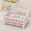 Calico Critters Crib with Mobile - Interactive Dollhouse Furniture Set with Working Features