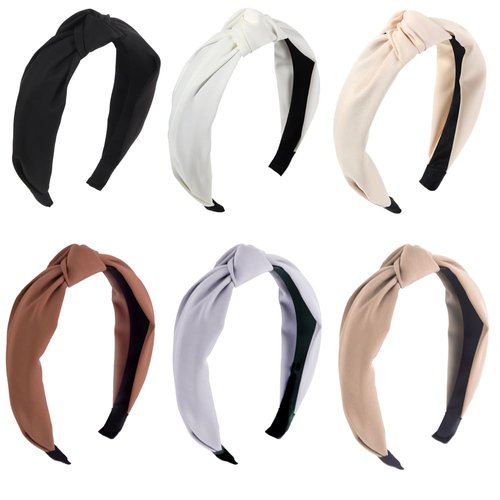 Lizioo Knotted Headbands for Women Pearl Headbands Fashion Headbands Cute Knot Headband Wide Headbands No Slip,Headband for Girl and Women