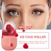 GISUREY® Ice Face Roller, Ice Roller for Face and Eye, Facial Beauty Ice Roller Skin Care Tools, De-Puff Eye Bags,Reduce Migraine Pain,Reusable Massage Silicone Ice Mold (Pink)
