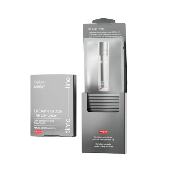 Timeline The Day Cream (7 day trial kit) powered by Mitopure (Urolithin A), Healthy Aging face cream. Clinically proven to boost skin hydration and visually reduce wrinkles. 7 sachets.