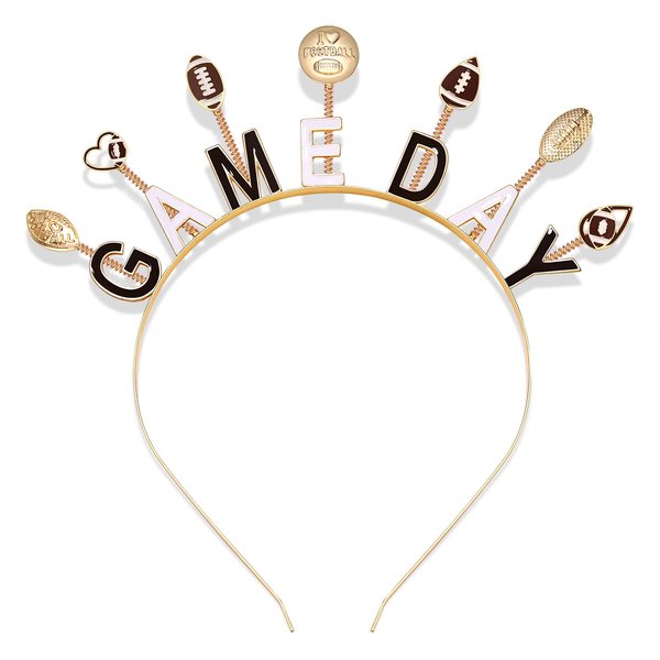 Football Headband for Women Football Accessories Enamel Game Day Headband Football Charm Sport Hairband Football Mom Hair Accessory Outfit