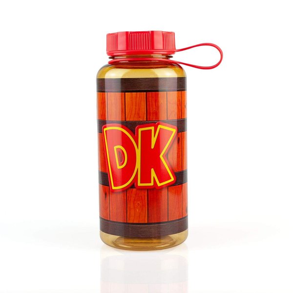 JUST FUNKY EXCLUSIVE Donkey Kong Water Bottle | Designed to Look Like DK's Barrel | 24 Oz.