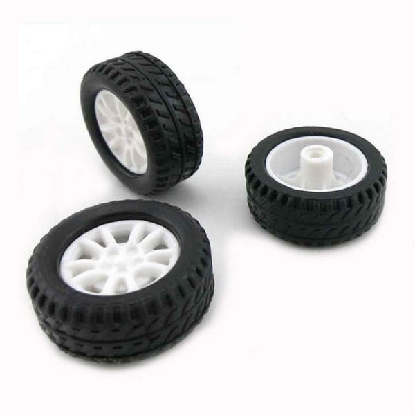 10pcs Toy Car Wheels 20mm Rubber Tire for DIY Model Accessories