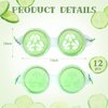 Skicuff 12 Pcs Cucumber Eye Pads Gel Eye Masks Cooling Heating Eye Pads Spa Party Favors Sleepover Party Slumber Party Supplies