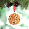 Madcolitote Vegan Pizza Christmas Decorations for Tree Food Collection Pizza Christmas Ornaments 2024 Gifts for Women Friends Xmas Tree Pendant Home Birthday Party Decoration 3 Inch