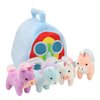 Hopearl Unicorn Plush Rainbow Bag with 4 Baby Unicorns Stuffed Animals Play Set Toy House with Handle Plush Toy Set Gifts for Girls Toddlers Age 3, 4, 5, 6, 7, 8 Year Old, 11''