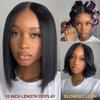 Sunber Yaki Straight Bob Bye Bye Knots 7x5 Lace Front Glueless Wear and Go Human Hair Wigs Pre Plucked Invisible Knots Pre Everything 3S Ready to Wear Short Yaki Bob Pre Cut Lace 150% Density 10Inch