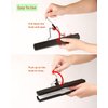 Whtawtaw 3 Pcs Hair Extension Storage Bag, Hair Extensions Holder with Hanger, 11.4 * 23.6 inches, Portable Wig Bags Storage with Transparent Zipper Closure (Black)