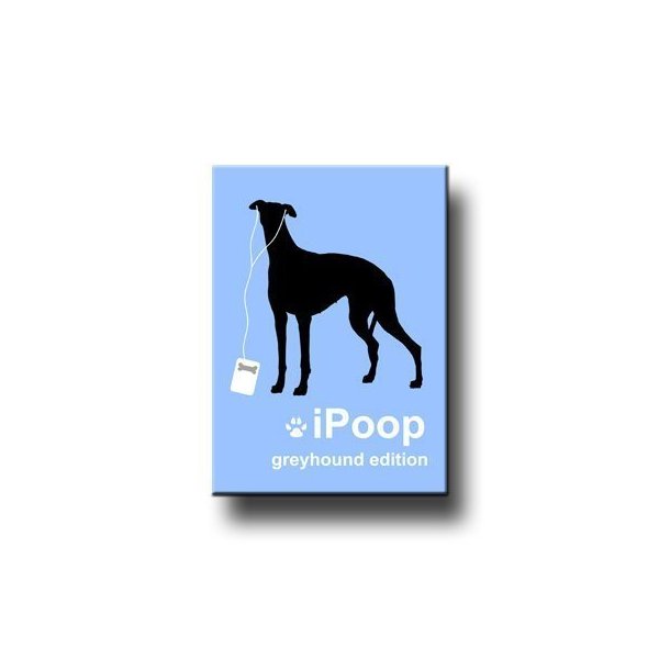 Wag Whimsy Greyhound iPoop Fridge Magnet