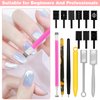 15Pcs Nail Magnet Set, Magnet Nail Magnets for Nails Art, Strong Magnetism Gel Nail Polish Magnet Double Ended Nail Tool Accessories Magnet for Nail Polish Lovers DIY Manicure