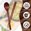 Wooden Spoon and Chopsticks, 8 Pcs Reusable Wooden Spoons Chopsticks Set Tableware Combination for Stirring Cooking Eating 9.3 Inch