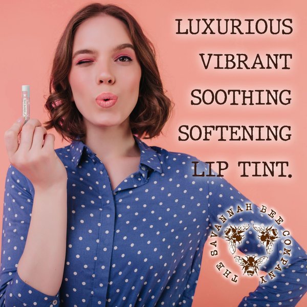 Savannah Bee Company Peach Blossom Lip Tint - Moisturizing Lip Tint for Dry Lips