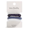 Vera Bradley Women's Elastic Hair Tie Set of 4 Hair Accessory, Perennials Gray, One Size