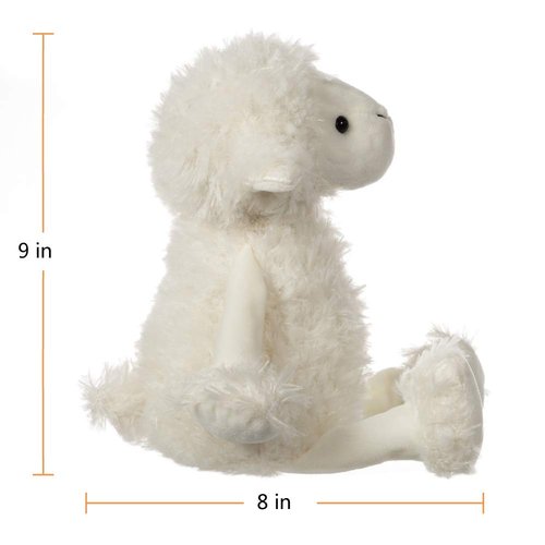 Apricot Lamb Toys Plush White Plush Lamb Stuffed Animal Soft Cuddly Perfect for Child （White Plush Lamb ，8.5 Inches