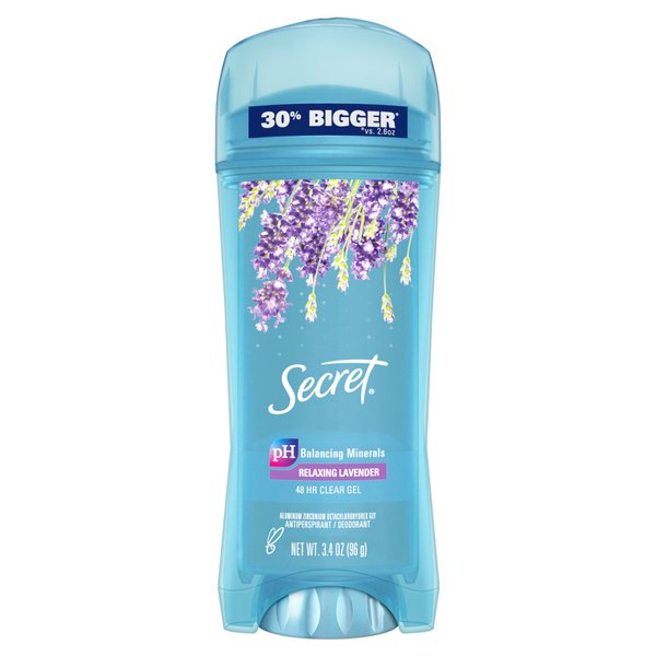 Secret Scent Expressions Clear Gel Antiperspirant/Deodorant, Ooh La La Lavender, 3.4 Ounce