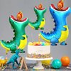 Blingabc 4Pack Dragon Balloons,3D Foil Fire Breathing Dragon Balloon Decoration for Dino Jungle Theme Birthday Baby Shower Party Supplies(Fire Breathing Dragon)