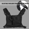 Lazmin Radio Chest Bag, Universal Hands Free Radio Chest Harness Carry Case Pocket Pack Holster for Two Way Radio