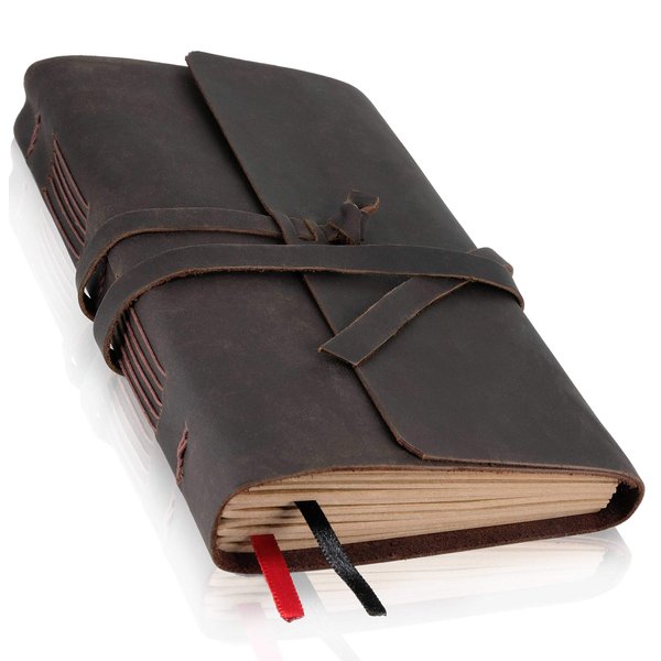 ThoughtSpace Journals - Handmade Leather Journal for Men Lined - Writing Journal For Women - Diary Journal - Mens Journal for Writing - Prayer & Dream Journal for Men - Daily Journal Men 6x8in