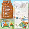 FUNZBO Dinosaur Toys for Kids 3-5, Painting Kits for Kids Ages 4-8 with Art Supplies, Arts and Crafts for Kids, Painting Set Toys for 6 7 8 9 10 11 12 Years Old Toddlers Boys Christmas Birthday Gifts