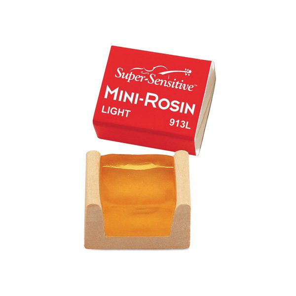 D'Addario Mini Rosin - Super Sensitive Rosin - Violin Rosin, Cello Rosin, Viola Rosin - Bow Rosin - Apply Easily with Quick Response - Light - 1 Pack