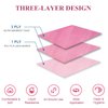 BUCICE 50Pcs Disposable Nail Art Table Towels 3 Ply Tissue Waterproof Lap Cloths 13" x 18" Waterproof Dental Bibs for Patients - Dentist or Medical Tray Cover and Nail Table Cover Supplies, Pink
