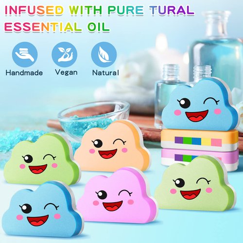 Rainbow Bath Bombs Gift Set, Handmade and Organic 8 Pcs Bath Bombs with Natural Ingredients,Gifts for Women and Kids,Birthday Gifts,Kids Christmas Gifts (Pack of 8)