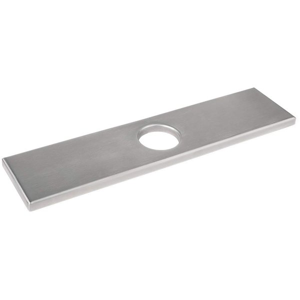 COOLWEST Square Deck Plate 10 Inch Hole Cover Escutcheon for Single Hole Kitchen Faucet, Rectangle Stainless Steel Rectangular 3-hole Cover Faucet Plates