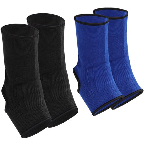 Geyoga 2 Pairs Compression Ankle Sleeve Muay Thai Foot Brace Boxing Ankle Braces for Men Breathable Ankle Support for Women Ankle Wraps Support for Martial Arts Kickboxing Gym Running, L Size