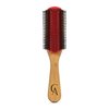 (9 Row) Cushion Removable Bristle Styling Brush D4 for Curly Hair Detangling Brush for Separating, Shaping, Defining Curls, Fixing Hair Style, Shape & Define. (RED)