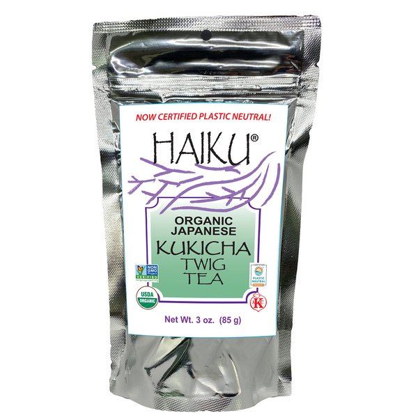 Haiku Japanese Kukicha Organic Twig Tea, Loose Leaf, Low Caffeine, USDA Certified Organic, Non-GM0, Kosher, 3 oz Bag