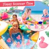 Honoson Flamingos Stress Balls, Mini Flamingo Squeeze Stress Relief Toy with Scented Mini Foam Flamingo Fidget Toy for Girls Boys Summer Beach Water Pool Game Birthday Party Favors Gift (12 Pcs)