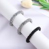 3pcs Pearl Hair Tie Rhinestone Fashion Elastic Hair Scrunchies Beaded Hair Ties Hold Crystal Beads Boho Hair Accessories for Women Girls